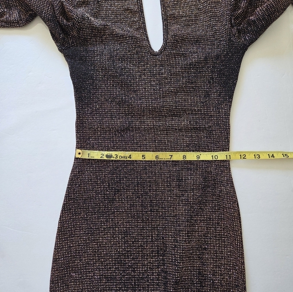 Privy Black and Gold Shimmering Mini Dress - Picture 6 of 10